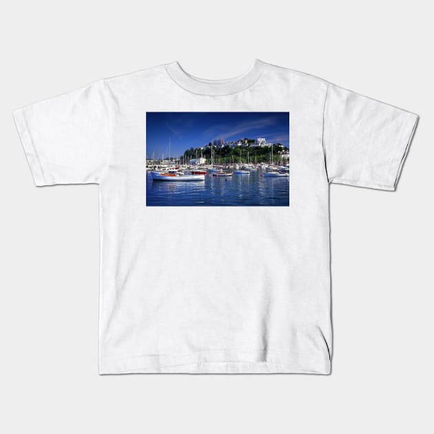 Torquay Harbour Kids T-Shirt by galpinimages